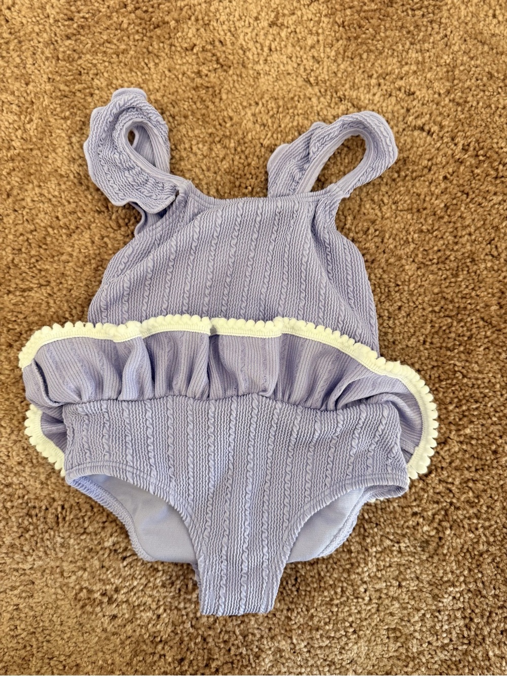 Lilac Ruffled Kids One-Piece Swimsuit